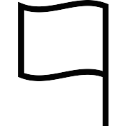 White Waving Flag PNG Icon
