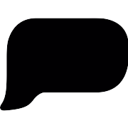 Black Empty Speech Bubble PNG Icon