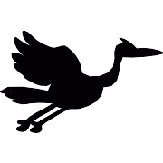 Flying Stork PNG Icon