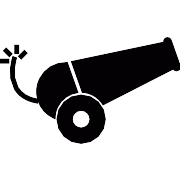 Cannon With Burning Fuse PNG Icon