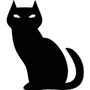 Black Evil Cat PNG Icon