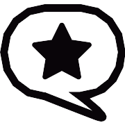 Speech Bubble With Star PNG Icon