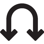Double Curve Arrow PNG Icon