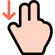 Swipe Down PNG Icon