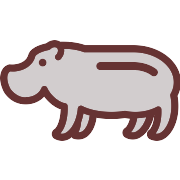 Hippopotamus Animals PNG Icon