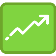 Line Graph Up Arrow PNG Icon