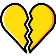Broken Heart Shapes PNG Icon