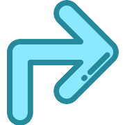 Turn Right Arrows PNG Icon