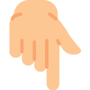 Pointing Down Finger PNG Icon