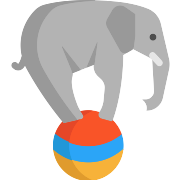 Elephant Circus PNG Icon
