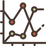 Line Graph Statistics PNG Icon