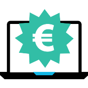 Laptop Euro PNG Icon