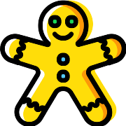 Gingerbread Man Cookie PNG Icon