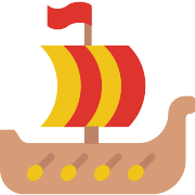 Viking Ship Vessel PNG Icon