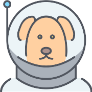 Astronaut Dog PNG Icon