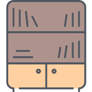 Library Bookshelf PNG Icon