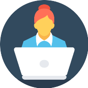 Worker Laptop PNG Icon