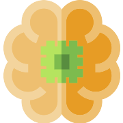Artificial Intelligence Brain PNG Icon