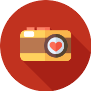 Photo Camera Heart PNG Icon