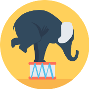 Elephant Circus PNG Icon