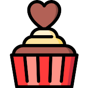 Valentines Cupcake PNG Icon