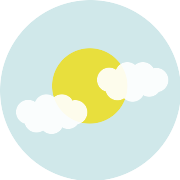 Cloudy Clouds And Sun PNG Icon