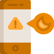 Smartphone Fire Alarm PNG Icon