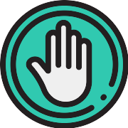 Hand Gesture Stop PNG Icon