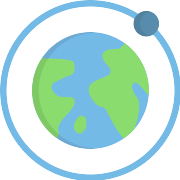 Planet Earth Orbit PNG Icon