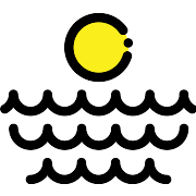 Sea Sun PNG Icon