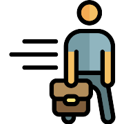 Hurry Worker PNG Icon