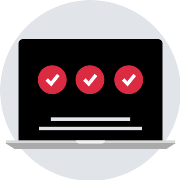 Laptop Checkmarks PNG Icon