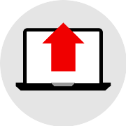 Laptop Arrow Up PNG Icon