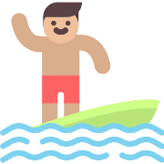 Surfing Beach PNG Icon