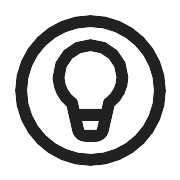 Lightbulb Circle PNG Icon