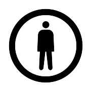Circled Human Figure PNG Icon