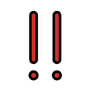 Double Exclamation Mark PNG Icon
