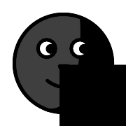New Moon Face PNG Icon