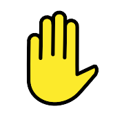 Raised Hand PNG Icon