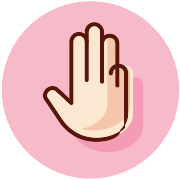 Pink Four Fingers PNG Icon