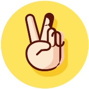 Yellow Peace PNG Icon