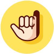 Yellow Shaka PNG Icon