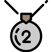 Silver Medal PNG Icon