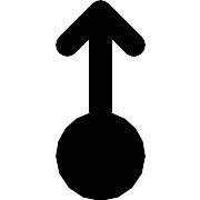 Dot With Up Arrow PNG Icon