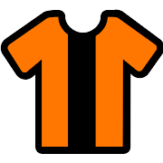 Vertical Orange Black Football Shirt PNG Icon