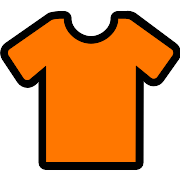 Plain Orange Football Shirt PNG Icon