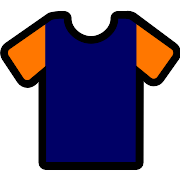 Sleeves Navy Orange Football Shirt PNG Icon