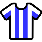 Stripes White Blue Football Shirt PNG Icon
