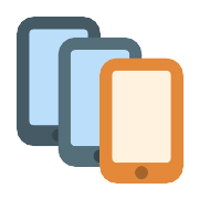 Multiple Smartphones PNG Icon