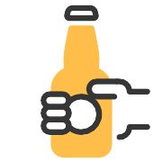 Alcohol Beer Beverage Bottle Drink Hand PNG Icon